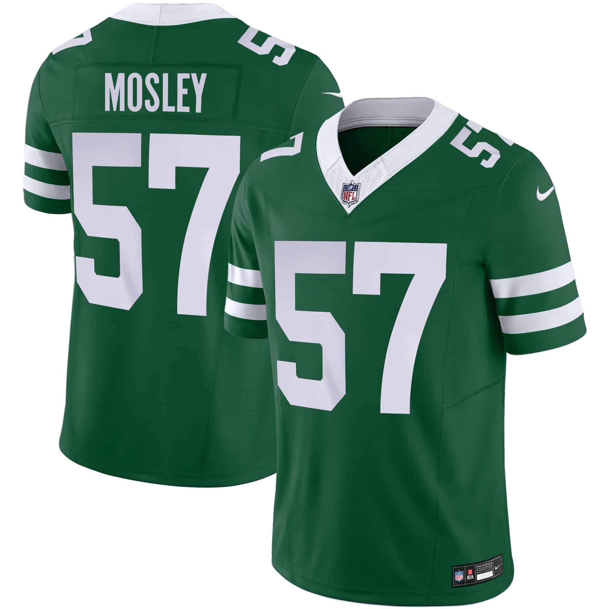 Men New York Jets #57 Mosley Green 2024 Nike Limited NFL Jersey